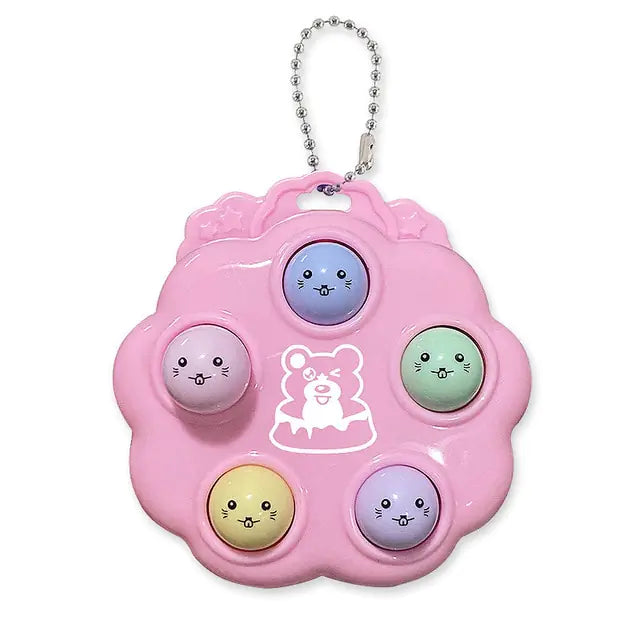 Kawaii Whack-a-Mole Fidget Keychain