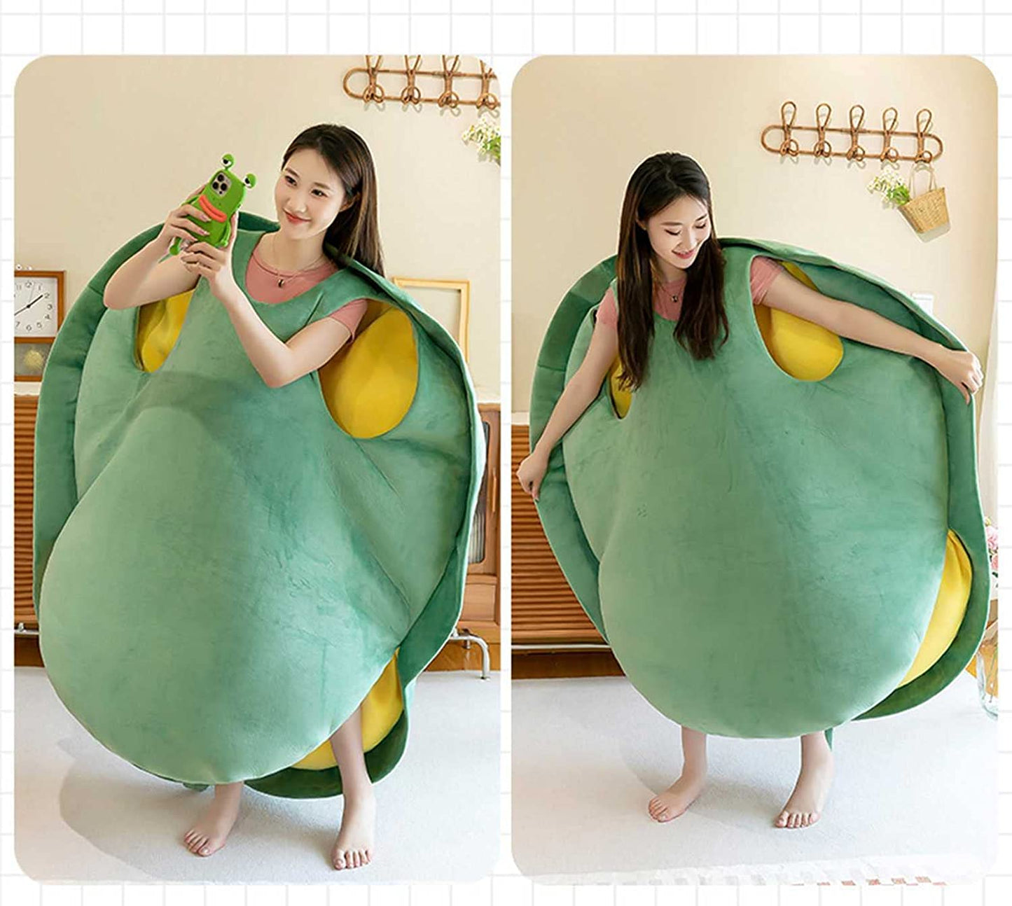 Wearable Turtle Shell Pillow - Green