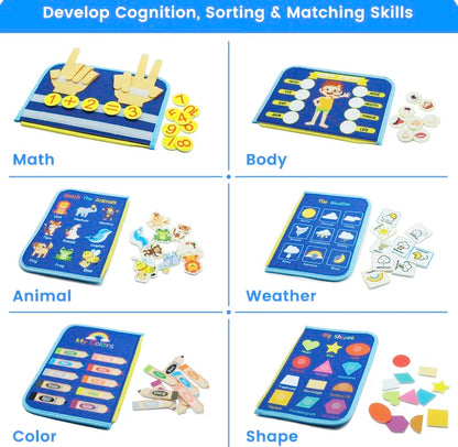 Deluxe Busy Board Toy for Autism and Sensory Educational Learning Basic Life Skills