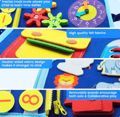 Deluxe Busy Board Toy for Autism and Sensory Educational Learning Basic Life Skills