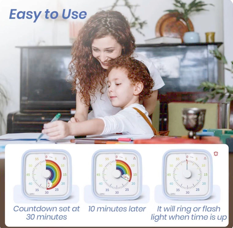 Visual Timer - 60 Minute Countdown for Kids and Adults Autism