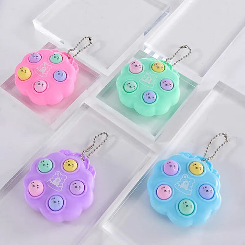 Kawaii Whack-a-Mole Fidget Keychain