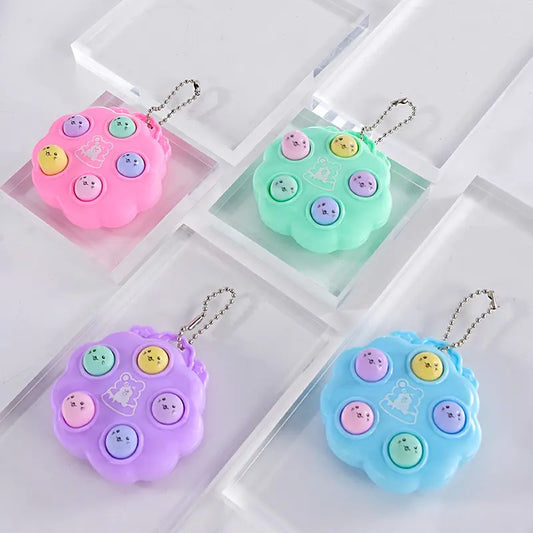 Kawaii Whack-a-Mole Fidget Keychain