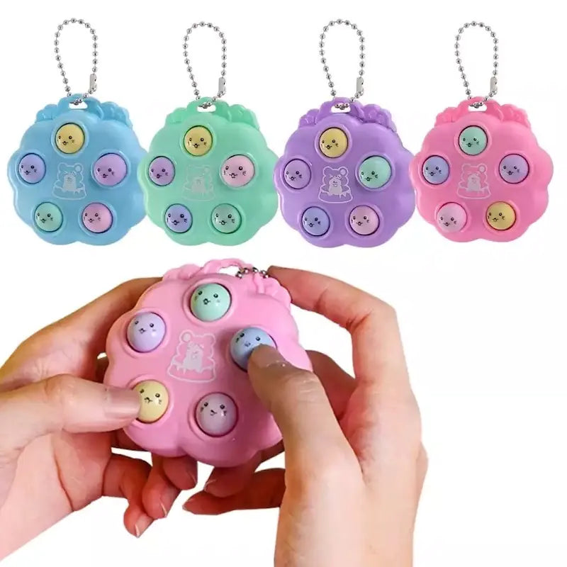 Kawaii Whack-a-Mole Fidget Keychain