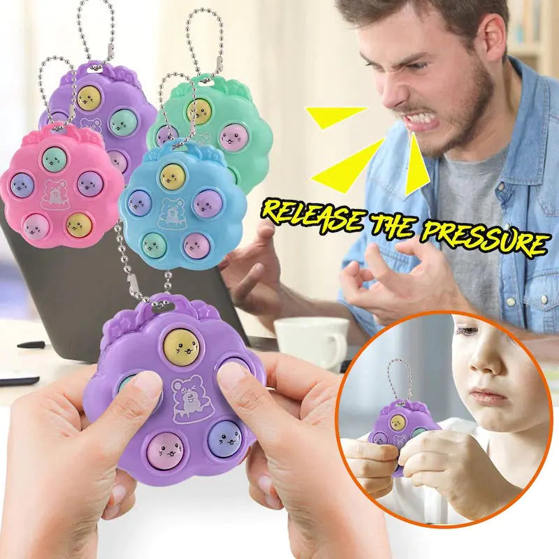 Kawaii Whack-a-Mole Fidget Keychain