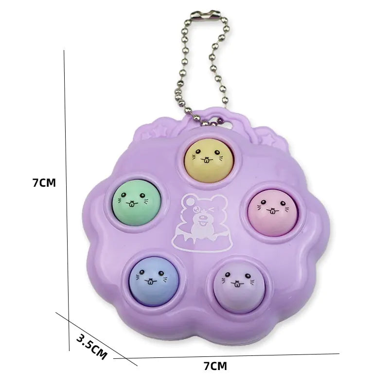 Kawaii Whack-a-Mole Fidget Keychain